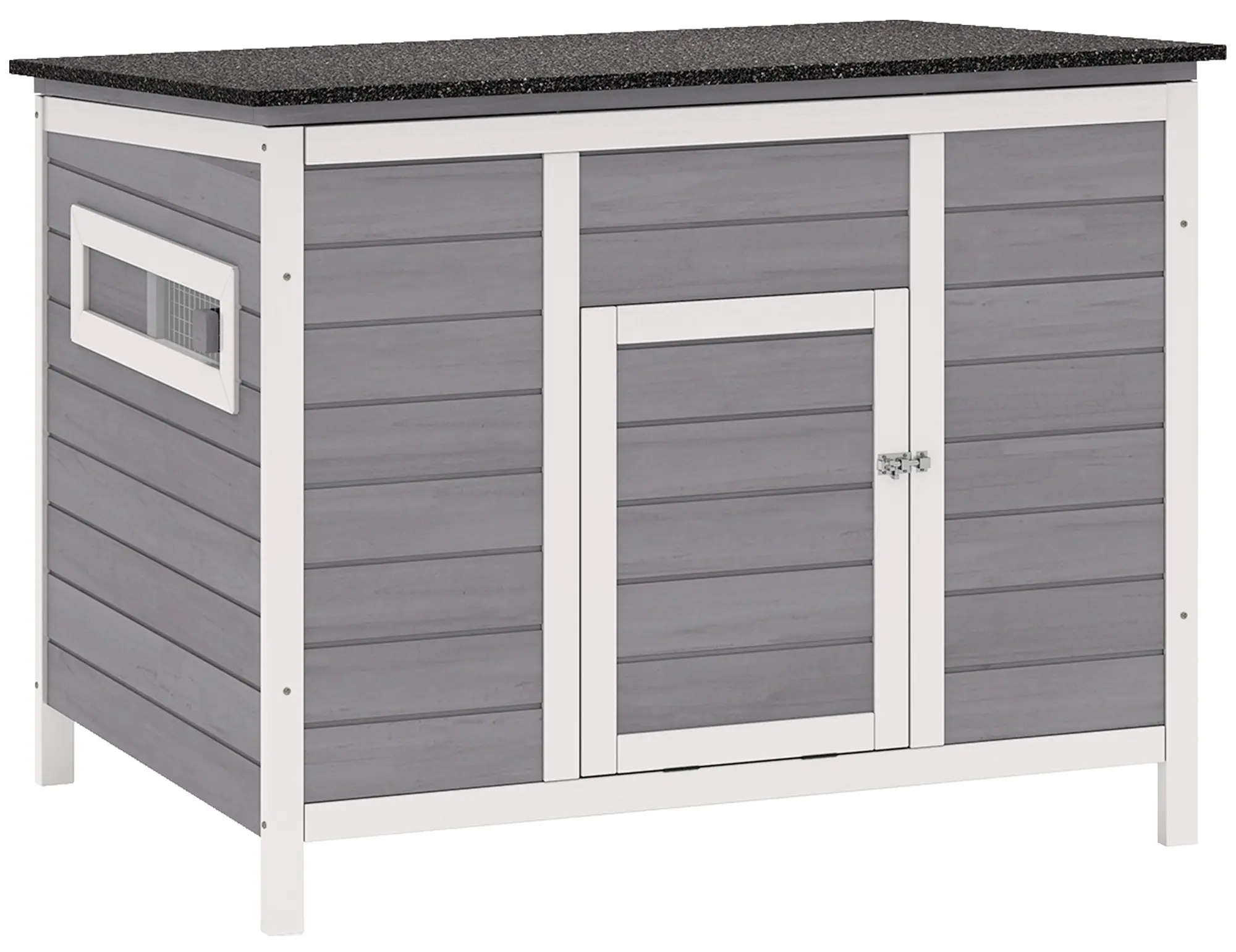 Casuta pentru rate PawHut D51-531V90GY (Grey) - 3