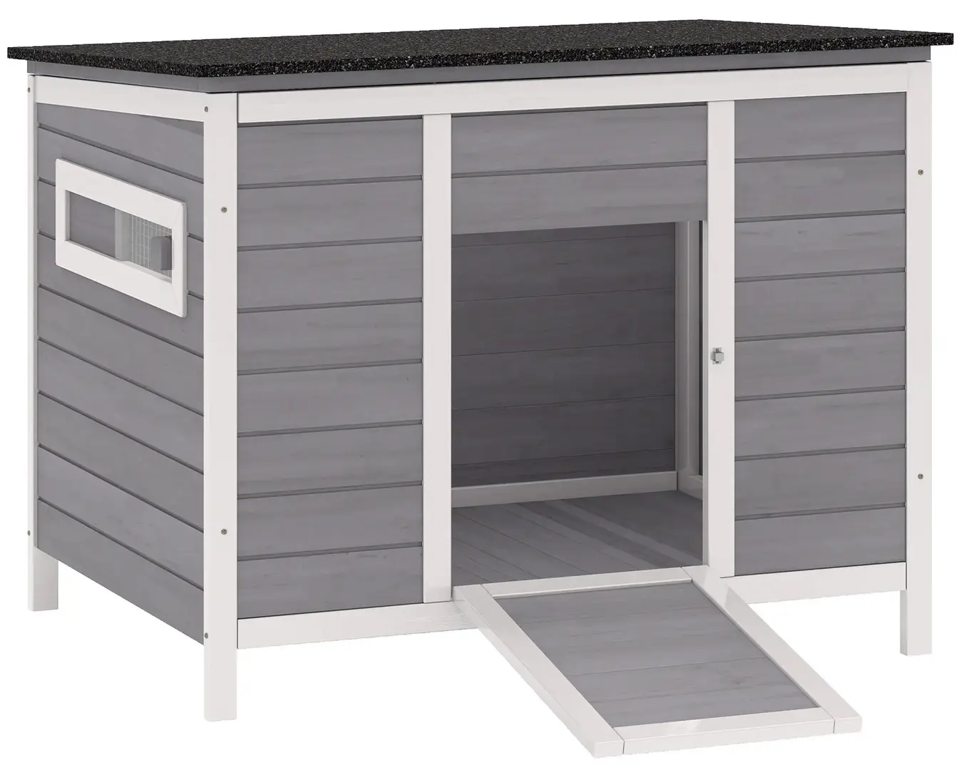 Casuta pentru rate PawHut D51-531V90GY (Grey)
