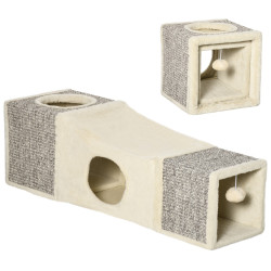 Домик-туннель для кошек PawHut D34-004V00CW (Cream/Brown) Thumb