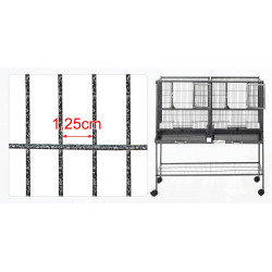 Двойная клетка для птиц PawHut D10-052 (Grey) Thumb