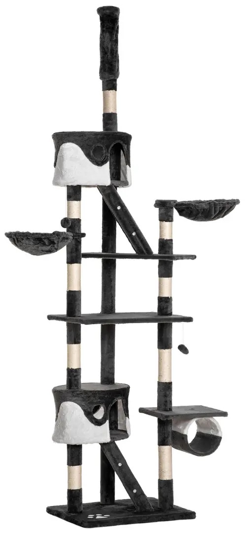 Игровой комплекс для кошек PawHut D30-093WT (Dark Grey/White)