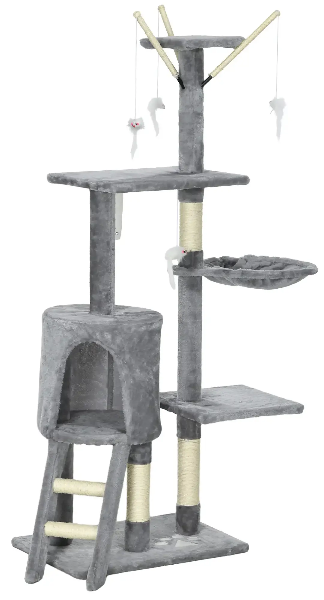 Игровой комплекс для кошек PawHut D30-166V00GY (Grey) - 2