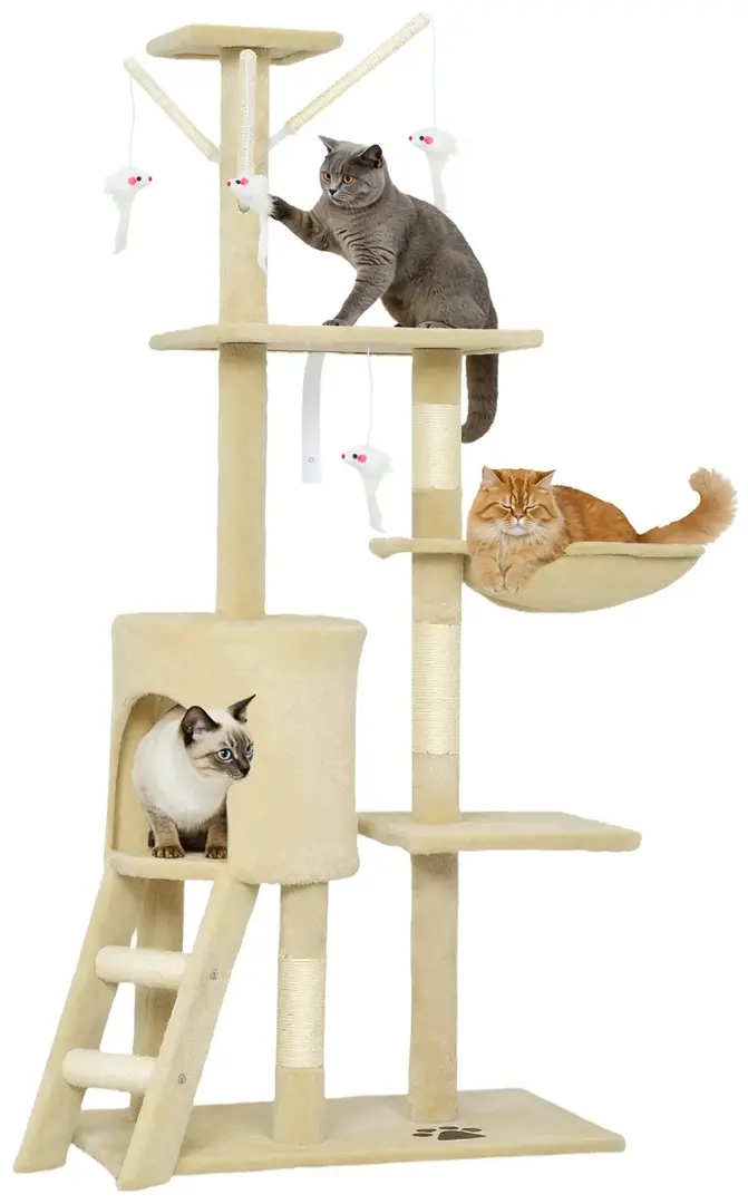 Игровой комплекс для кошек PawHut D30-166V01BG (Beige)