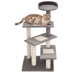 Ansamblu de joaca pentru pisici PawHut D30-183 (Grey/Beige)