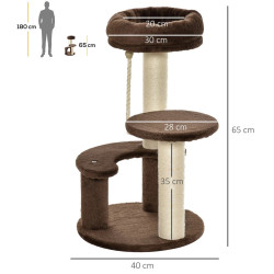 Игровой комплекс для кошек PawHut D30-202BN (Brown) Thumb