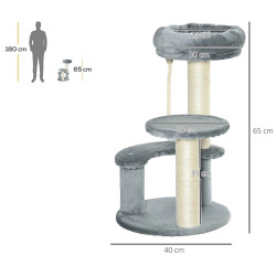 Ansamblu de joaca pentru pisici PawHut D30-202GY (Grey) Thumb