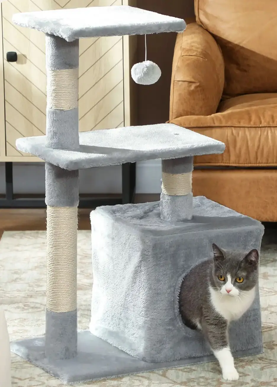 Ansamblu de joaca pentru pisici PawHut D30-285CG (Grey) - 6