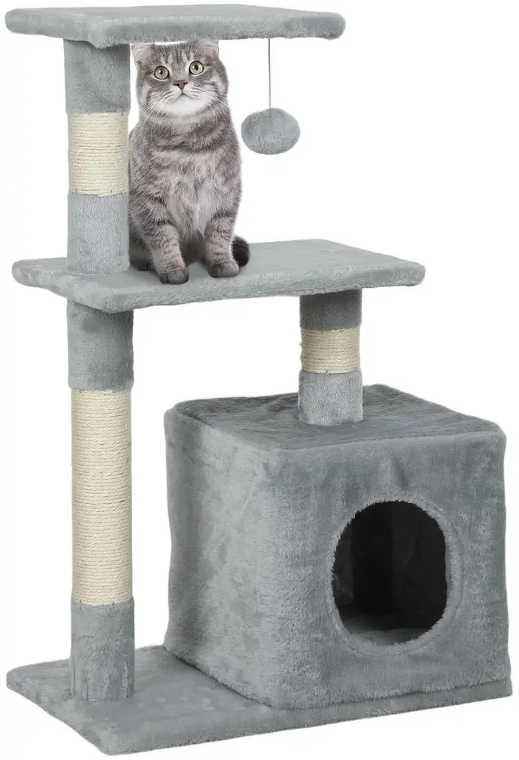 Ansamblu de joaca pentru pisici PawHut D30-285CG (Grey)