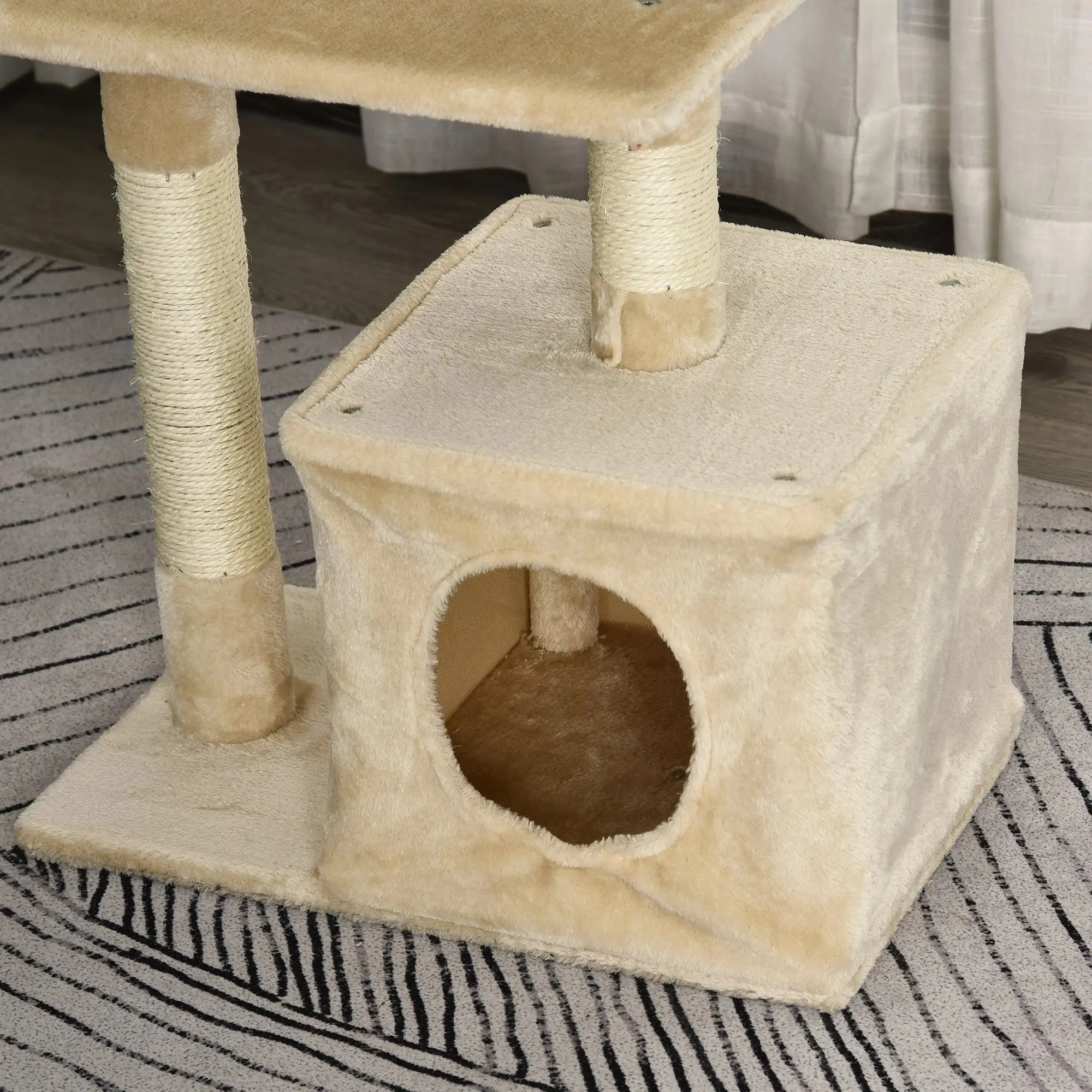 Ansamblu de joaca pentru pisici PawHut D30-285CW (Beige) - 5