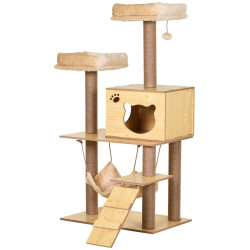 Игровой комплекс для кошек PawHut D30-287 (Natural/Beige) Thumb