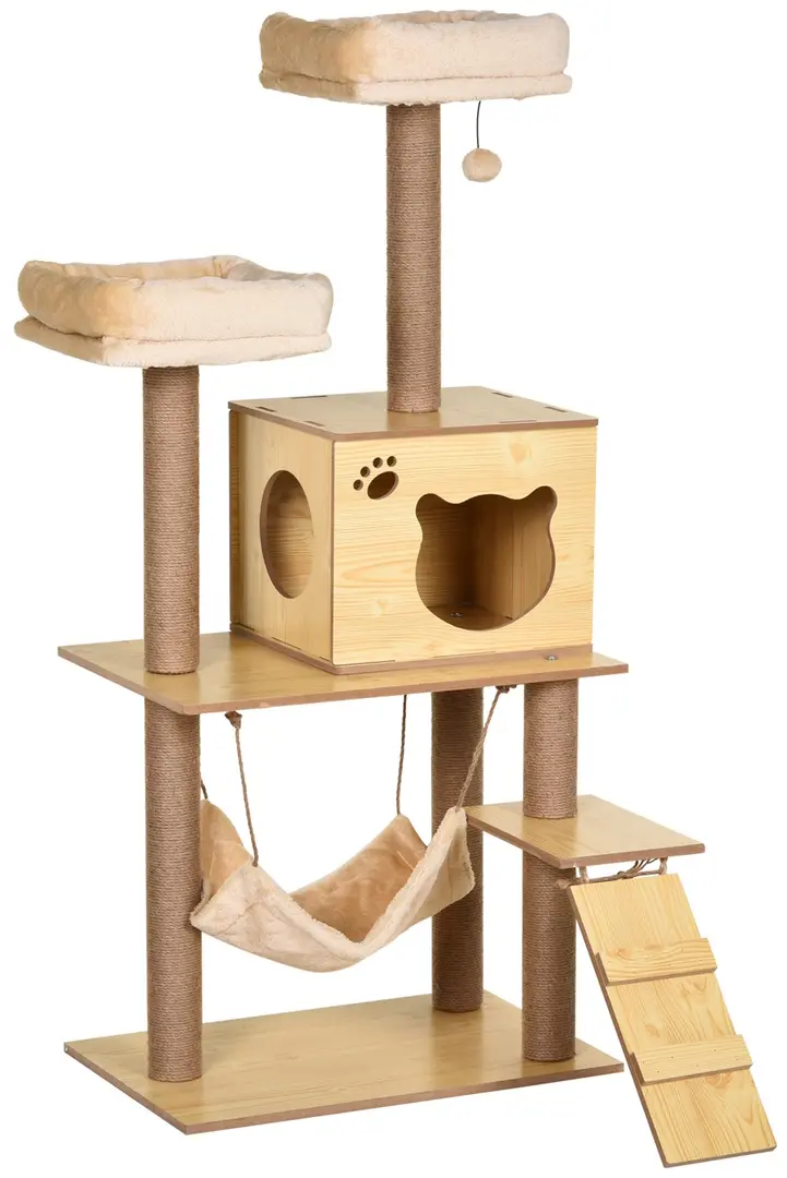 Игровой комплекс для кошек PawHut D30-287 (Natural/Beige)