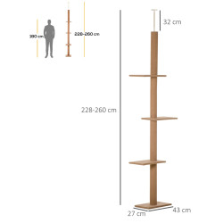 Игровой комплекс для кошек PawHut D30-296V02BN (Brown) Thumb