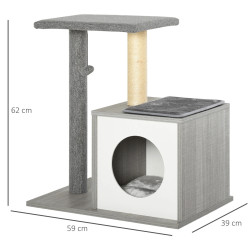 Ansamblu de joaca pentru pisici PawHut D30-298 (Grey) Thumb