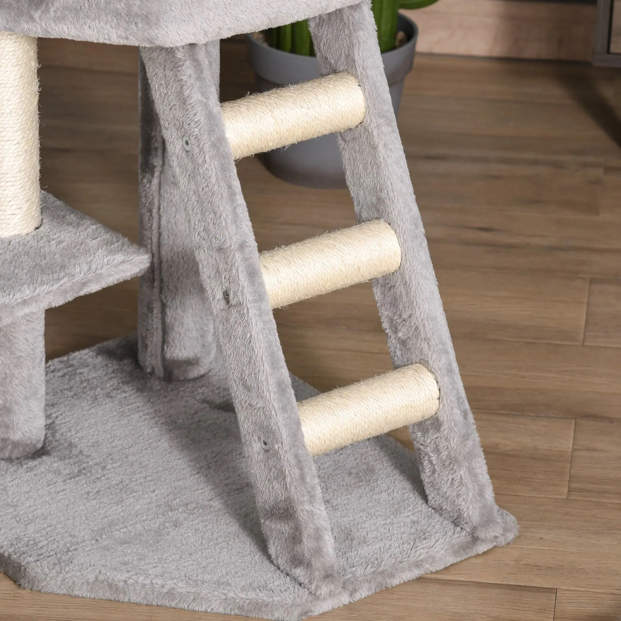 Ansamblu de joaca pentru pisici PawHut D30-349 (Light Grey) - 4