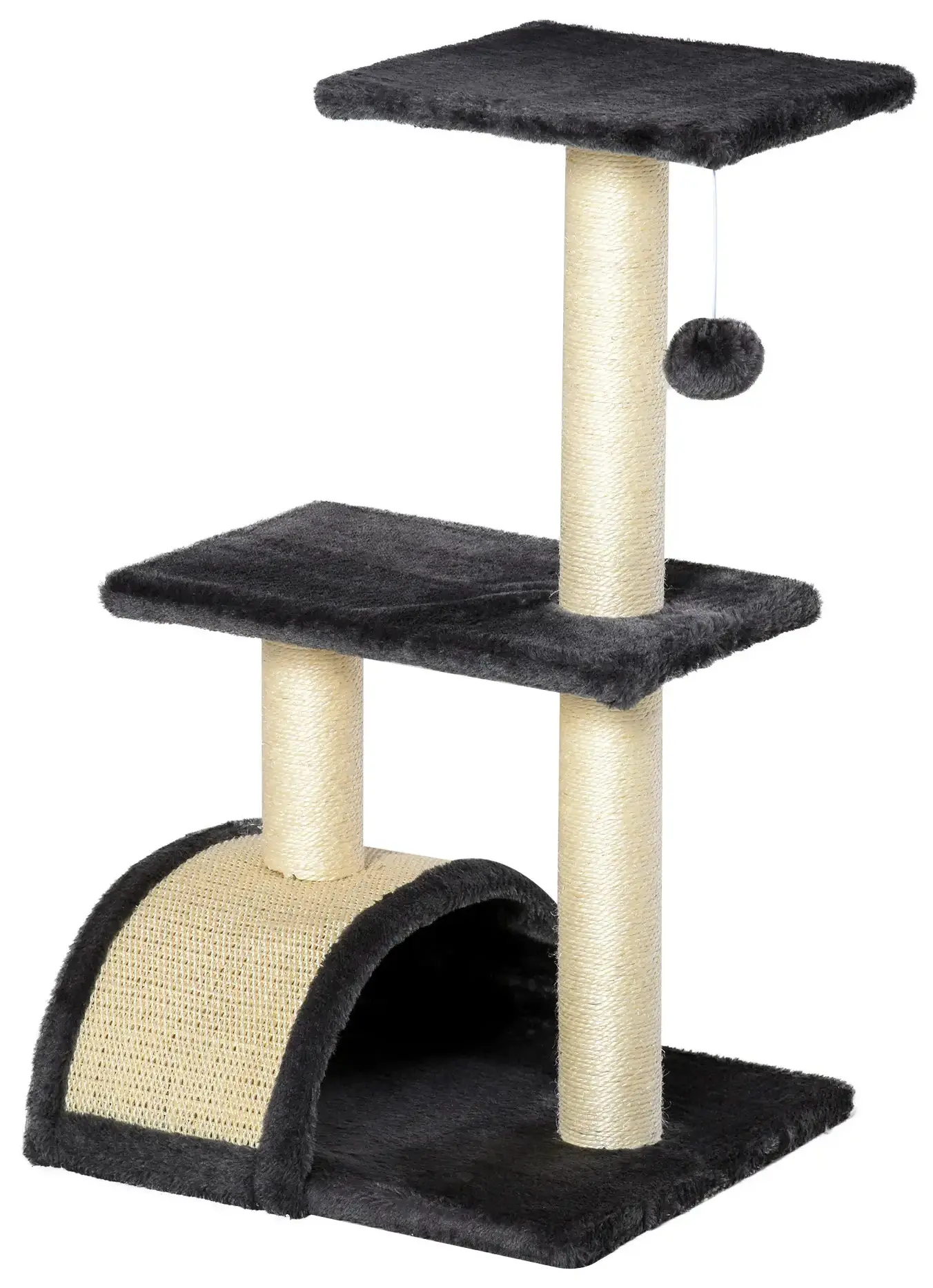 Ansamblu de joaca pentru pisici PawHut D30-351 (Dark Grey) - 2