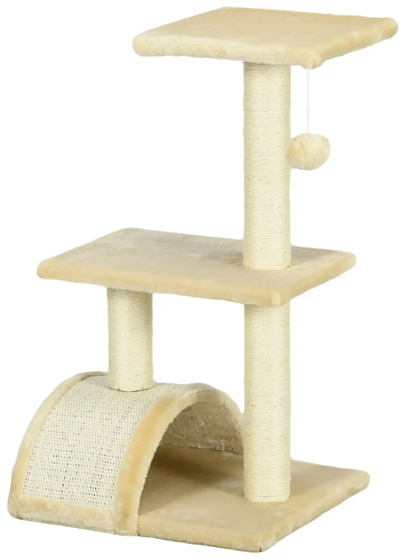 Игровой комплекс для кошек PawHut D30-351V00CW (Cream White) - 2