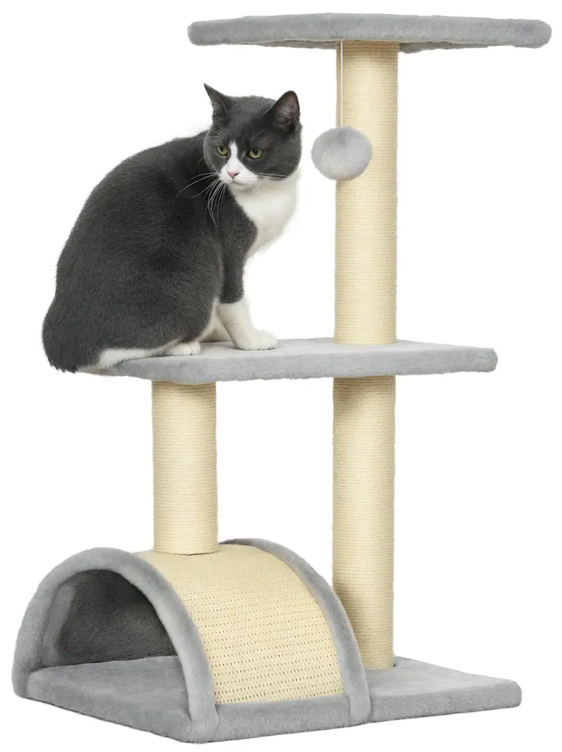 Ansamblu de joaca pentru pisici PawHut D30-351V00LG (Light Grey)