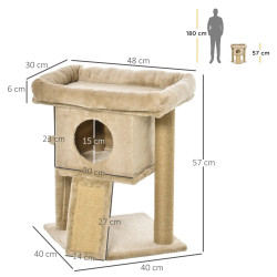 Ansamblu de joaca pentru pisici PawHut D30-368CF (Coffee) Thumb