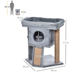 Игровой комплекс для кошек PawHut D30-368GY (Grey) Thumb