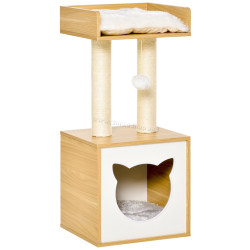 Игровой комплекс для кошек PawHut D30-435 (Oak/White)