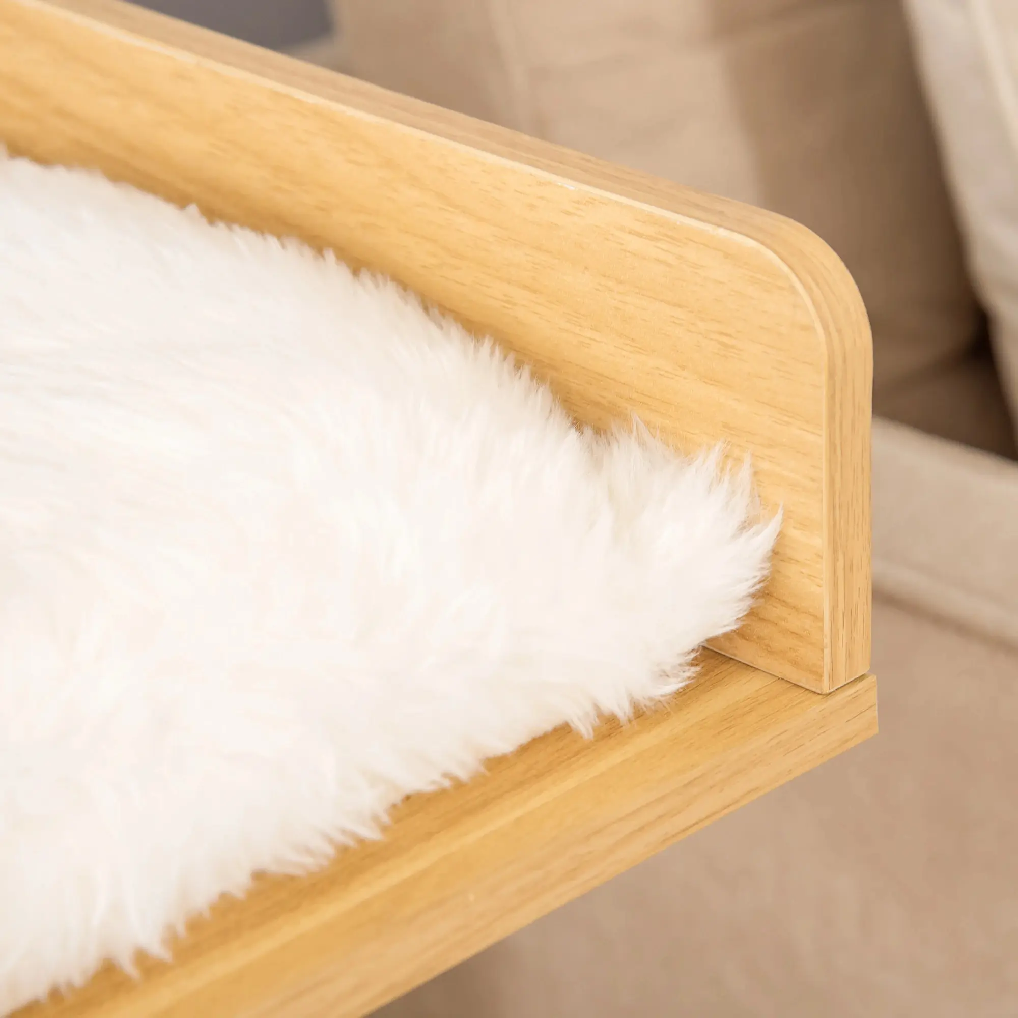 Ansamblu de joaca pentru pisici PawHut D30-435 (Oak/White) - 4