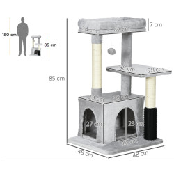Игровой комплекс для кошек PawHut D30-467 (Grey) Thumb