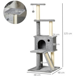 Игровой комплекс для кошек PawHut D30-477 (Grey) Thumb