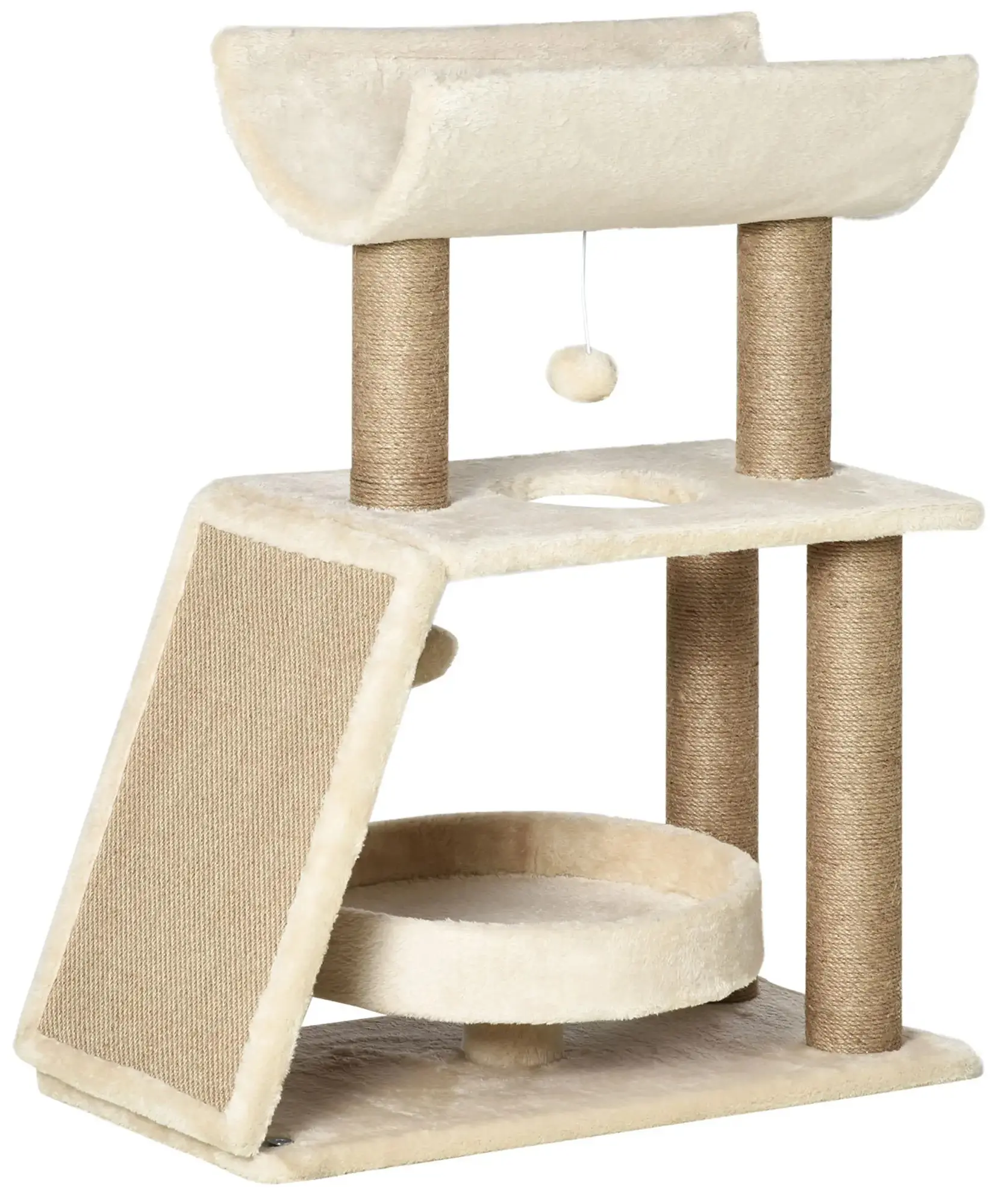 Игровой комплекс для кошек PawHut D30-481 (Beige/Brown) - 2