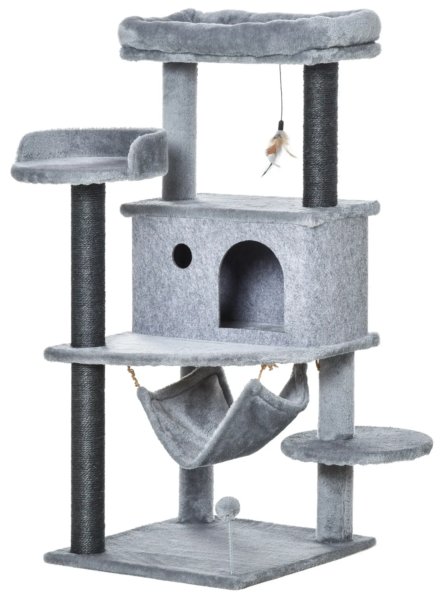 Игровой комплекс для кошек PawHut D30-487 (Grey) - 2