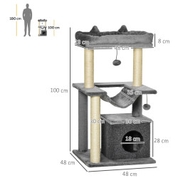Игровой комплекс для кошек PawHut D30-491 (Grey) Thumb