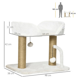 Ansamblu de joaca pentru pisici PawHut D30-607V00WT (White) Thumb