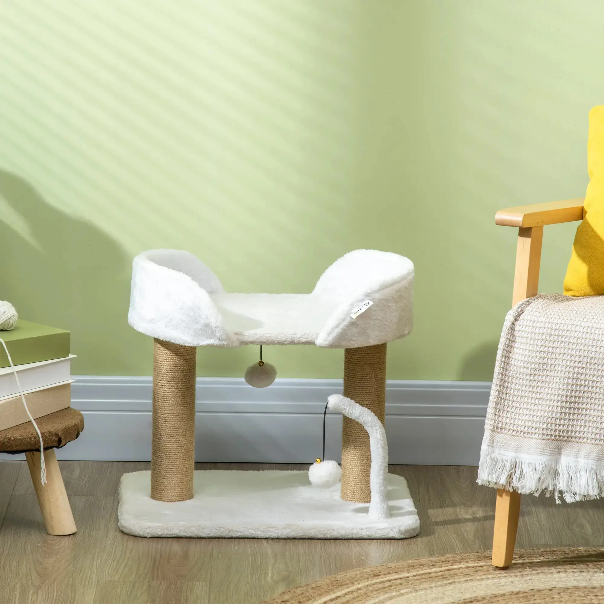 Ansamblu de joaca pentru pisici PawHut D30-607V00WT (White) - 5