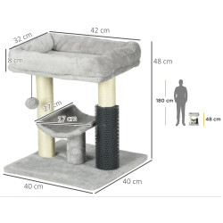 Ansamblu de joaca pentru pisici PawHut D30-714V00GY (Grey) Thumb