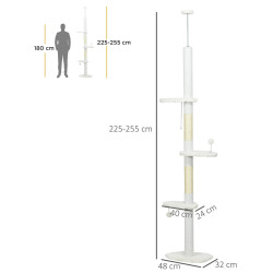 Игровой комплекс для кошек PawHut D30-716V00WT (White) Thumb