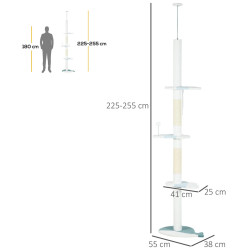 Игровой комплекс для кошек PawHut D30-717V00WT (White) Thumb