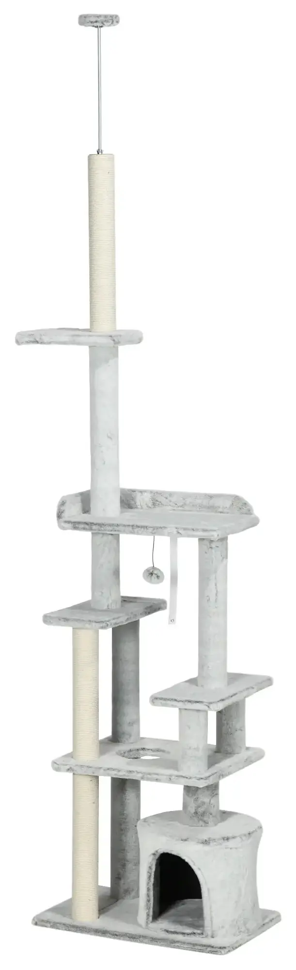 Игровой комплекс для кошек PawHut D30-719V00LG (Light Grey) - 2