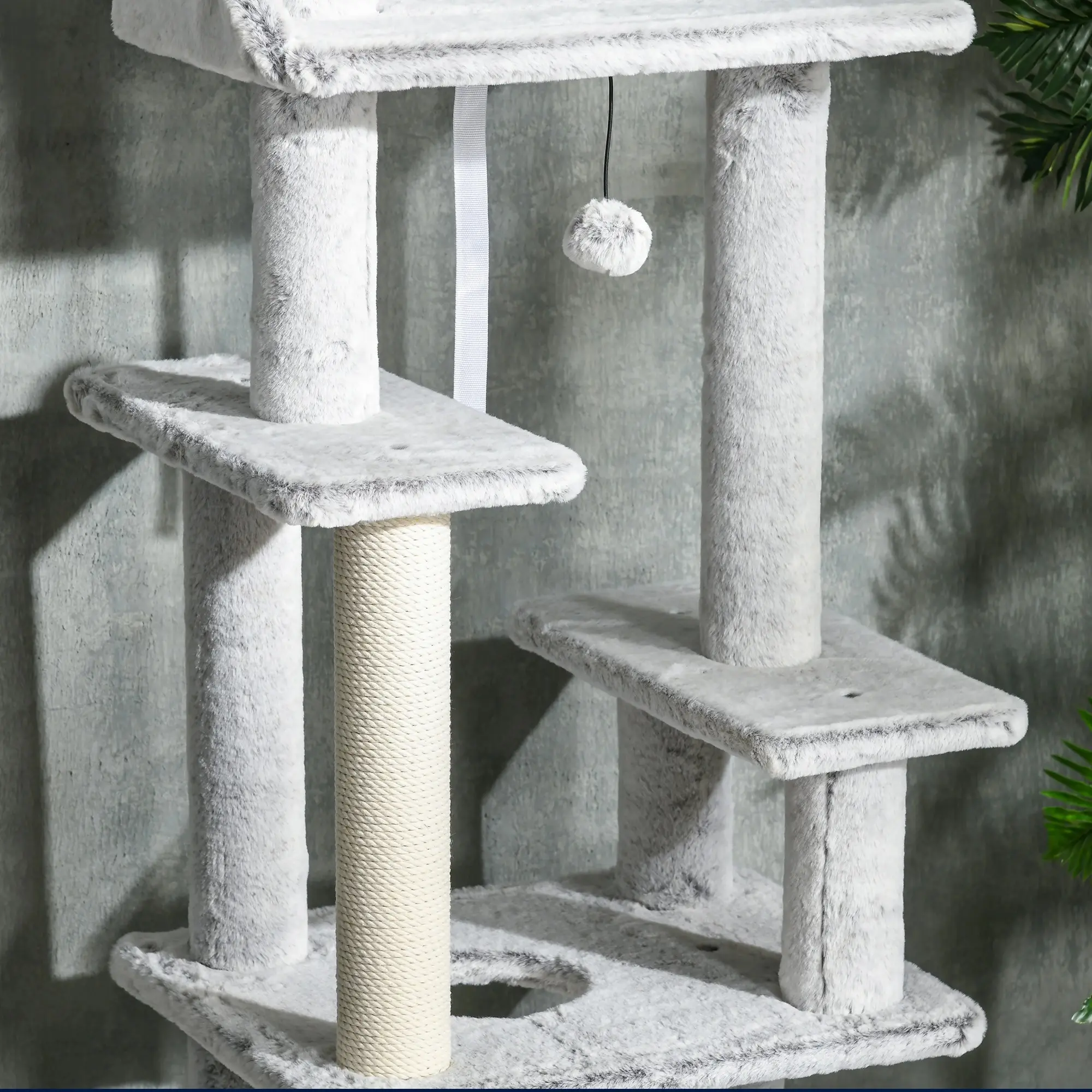 Игровой комплекс для кошек PawHut D30-719V00LG (Light Grey) - 4