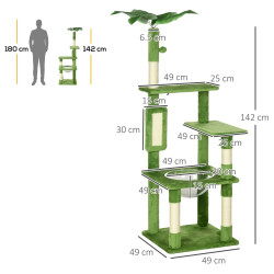 Ansamblu de joaca pentru pisici PawHut D30-734V00GN (Green) Thumb