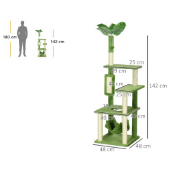 Игровой комплекс для кошек PawHut D30-735V00GN (Green) Thumb