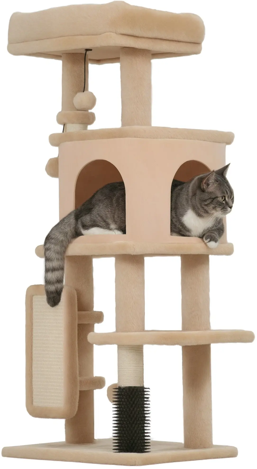 Игровой комплекс для кошек PawHut D30-842V00BG (Beige/Cream) - 2