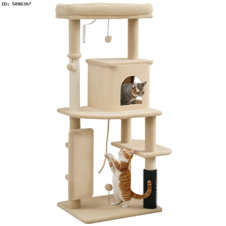 Игровой комплекс для кошек PawHut D30-842V01BG (Beige)