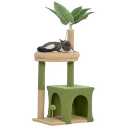 Ansamblu de joaca pentru pisici PawHut D30-846V00GN (Green/Brown)