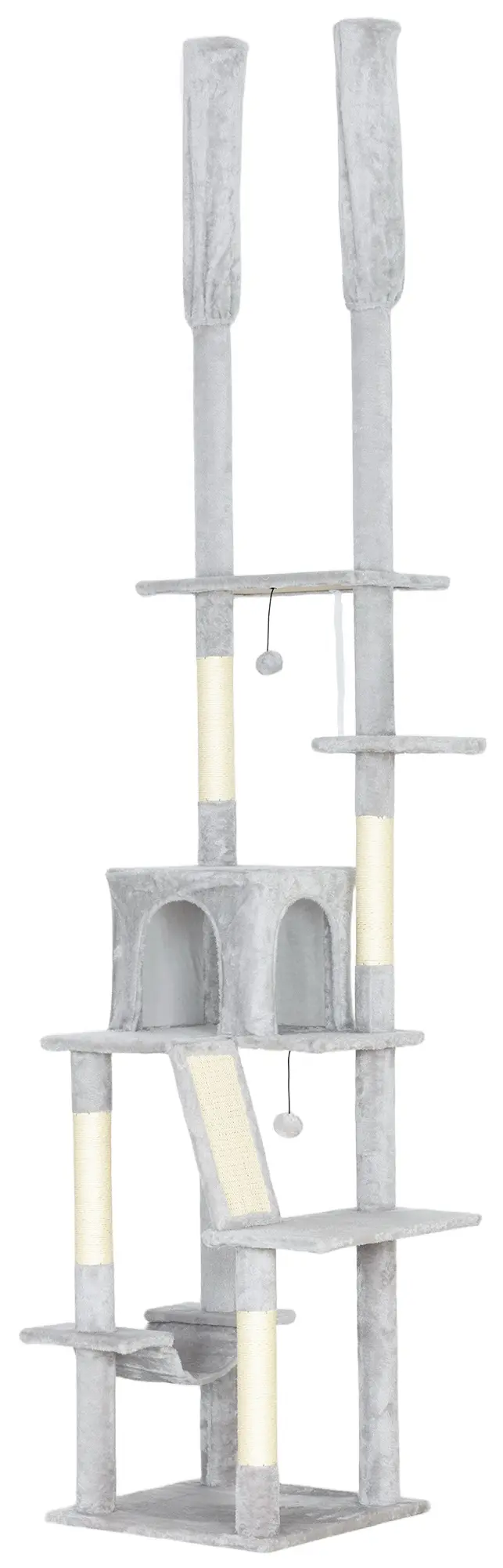 Игровой комплекс для кошек PawHut D30-911V00LG (Light Grey) - 2