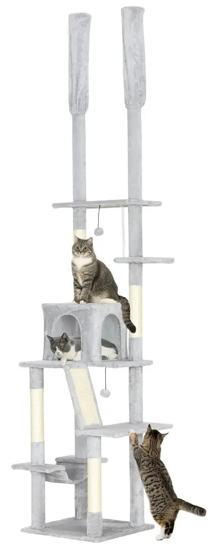Игровой комплекс для кошек PawHut D30-911V00LG (Light Grey)