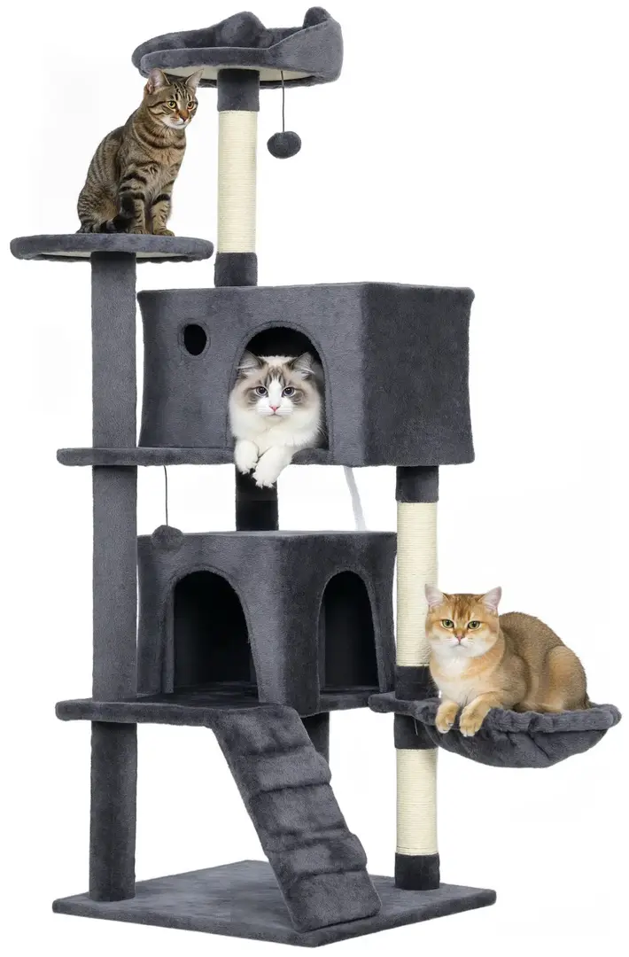 Ansamblu de joaca pentru pisici PawHut D30-920V00CG (Dark Grey)
