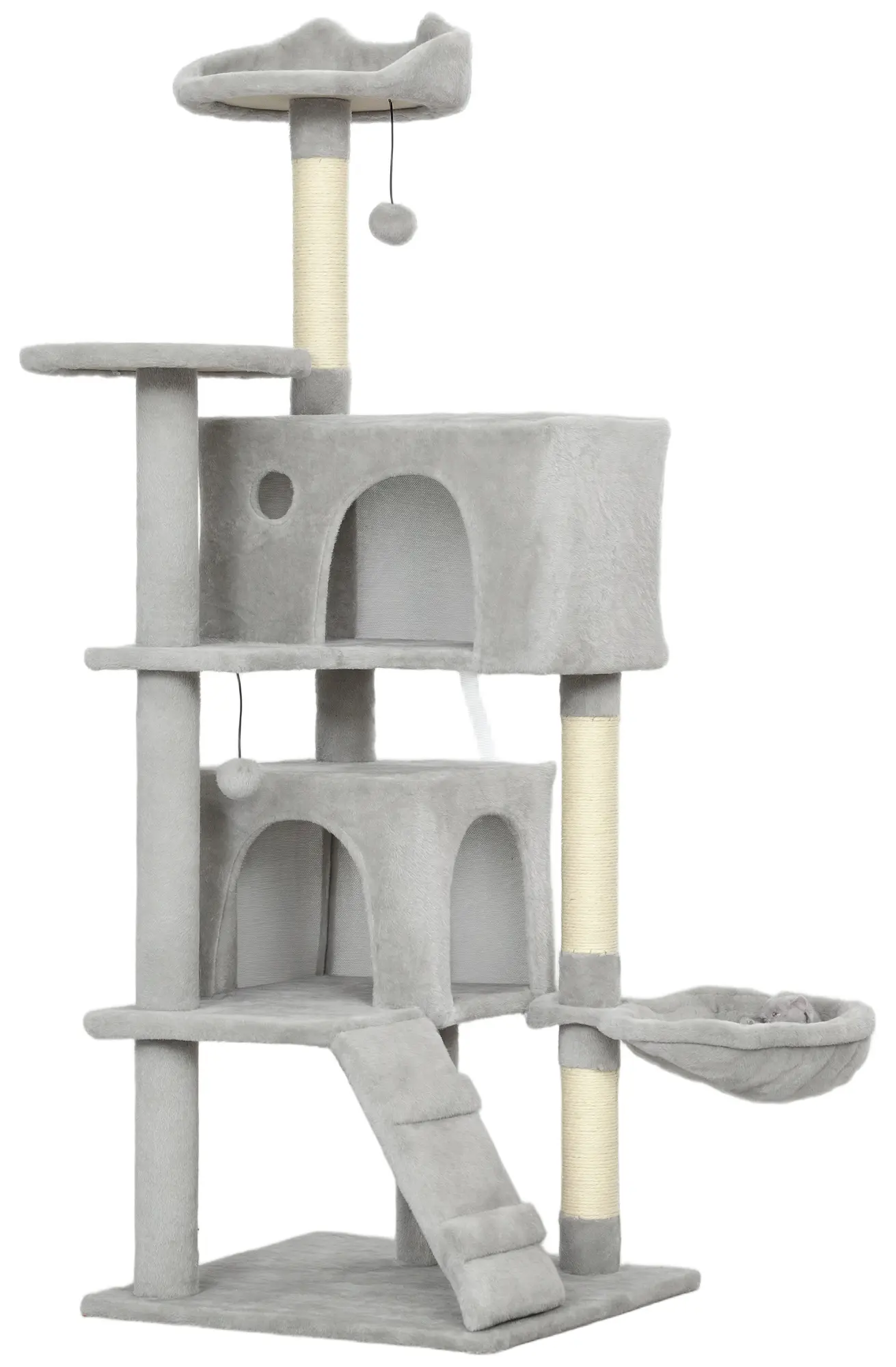 Ansamblu de joaca pentru pisici PawHut D30-920V00LG (Light Grey) - 2