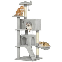 Ansamblu de joaca pentru pisici PawHut D30-920V00LG (Light Grey)