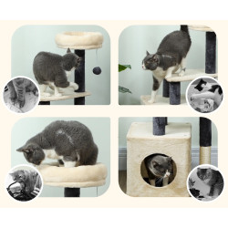 Игровой комплекс для кошек PawHut D30-923V00CW (Cream White/Dark Grey) Thumb