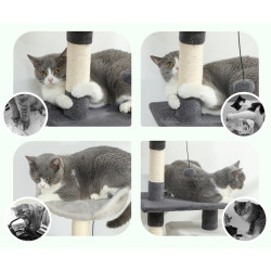 Игровой комплекс для кошек PawHut D30-935V00LG (Light Grey|Black) Thumb