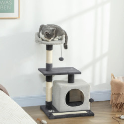 Игровой комплекс для кошек PawHut D30-935V00LG (Light Grey|Black) Thumb